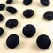 Black Satin Covered Buttons 10mm Shank Back Set of 12 for Tuxedo & Formal Wear